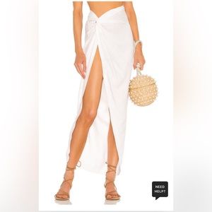 NWOT naked wardrobe white maxi skirt